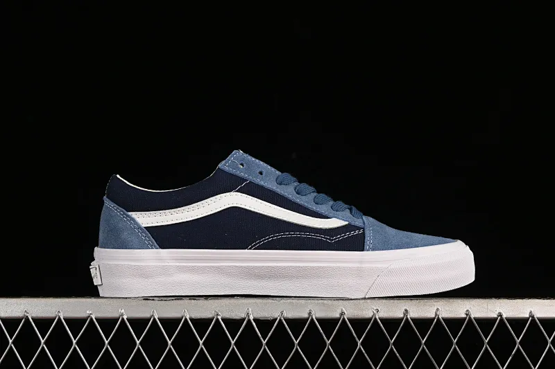 All categories Vans Vans series Vans Mid Vans Sk8-Mid Reissue 83 high-end branch blue stitching suede casual retro skateboard shoes VN000CQDDWR